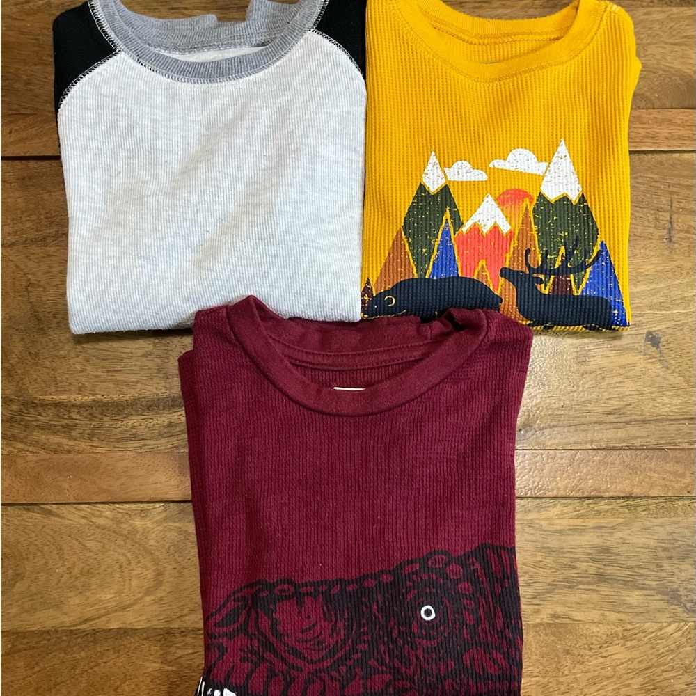 Garanimals Long Sleeve Tees - Gray, Yellow, Maroon